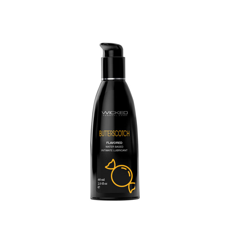 Wicked Aqua Butterscotch - Premium Water-Based Lubricant for All Bodies - 60 ml (2 oz) Bottle