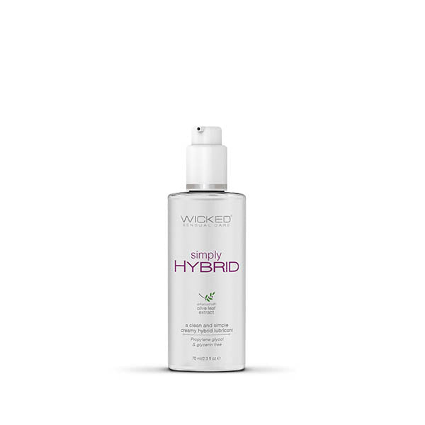 Wicked Simply Hybrid Water & Silicone Blend Personal Lubricant – 70 ml (2.3 oz) Bottle for Enhanced Intimacy