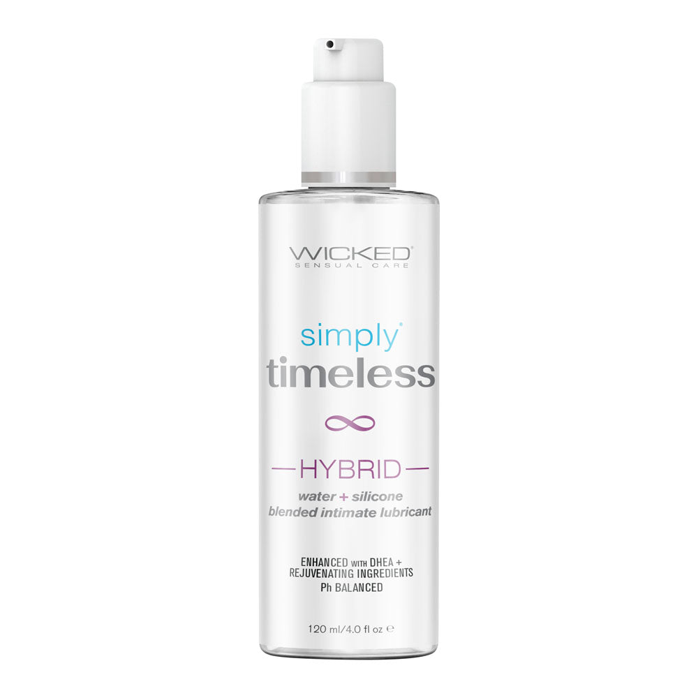 Wicked Simply Timeless Hybrid Lubricant - Body-Safe, 120 ml (4 oz) - Perfect for Intimate Wellness