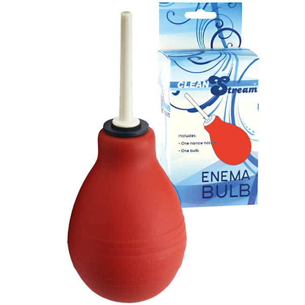 CleanStream Body-Safe Enema Bulb - Red Unisex Douche (Easy-to-Use, 300ml Capacity)