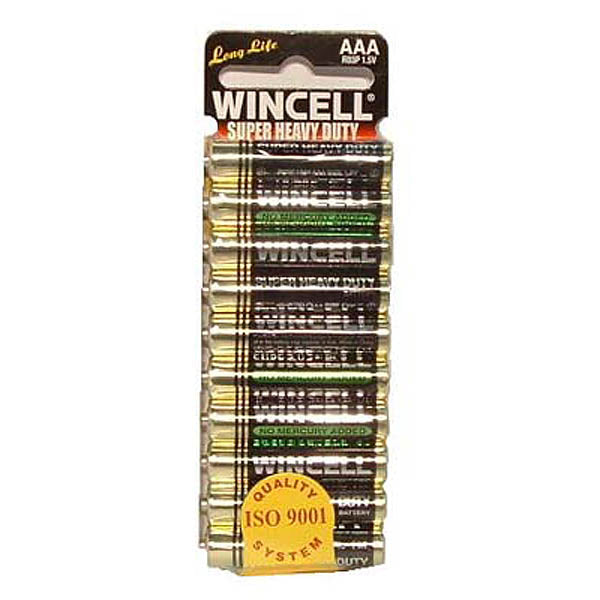 Wincell AAA Super Heavy Duty Batteries - Long-Lasting Power for High-Drain Devices - 10 Pack