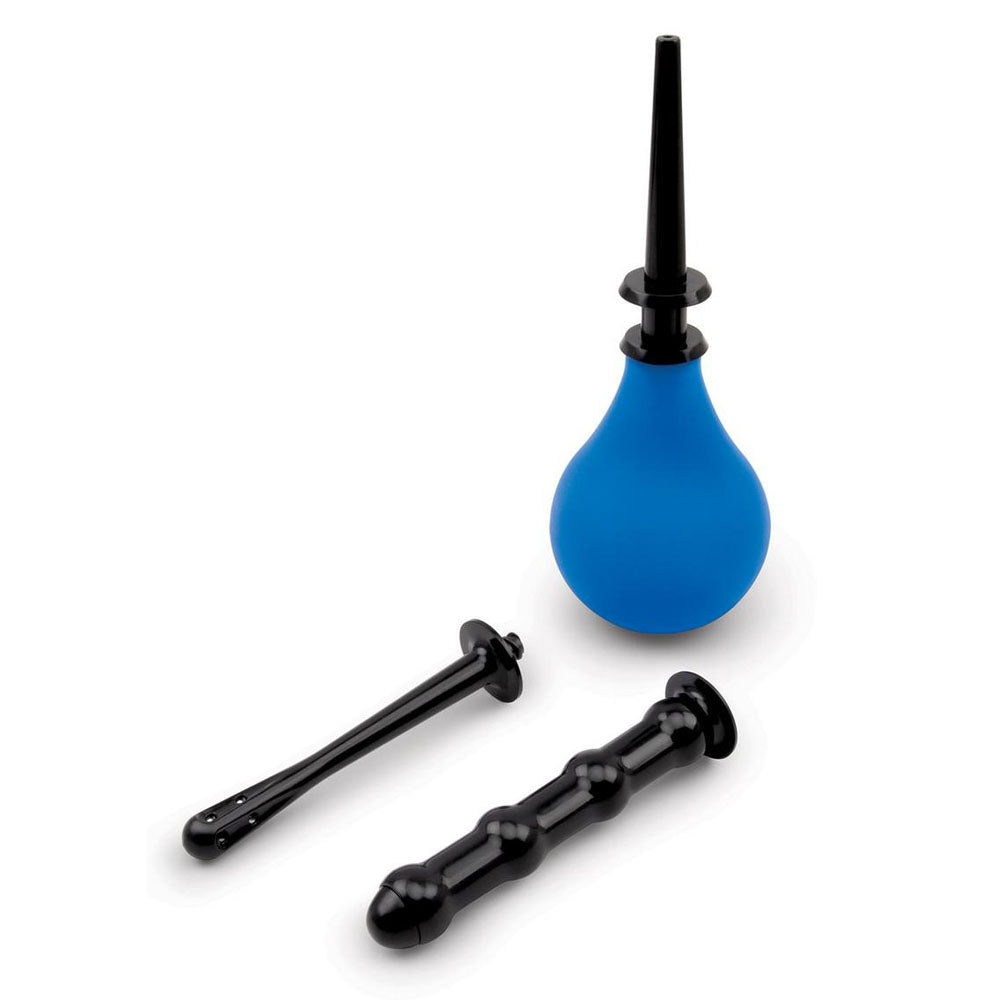 AquaClean 4-Piece Body-Safe Douche Set with Interchangeable Nozzles - 220 ml Capacity & Bonus Travel Douche Included