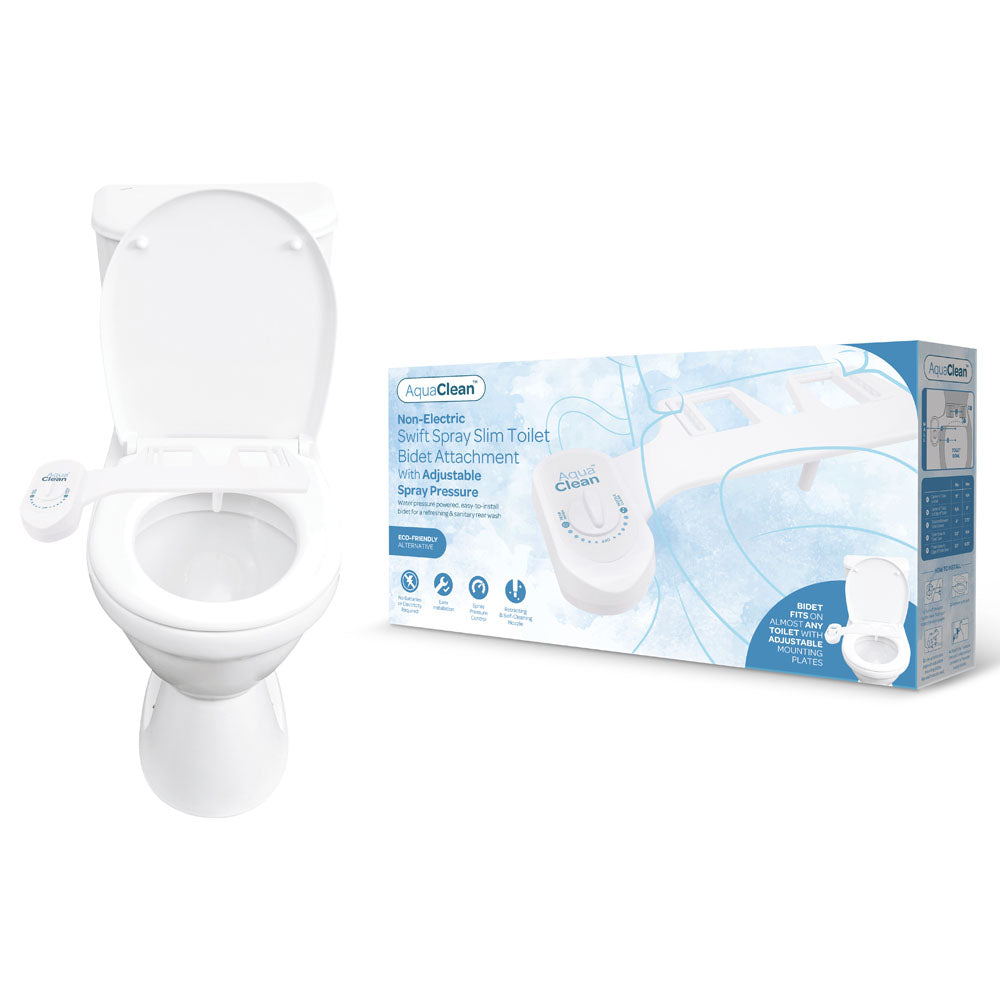 AquaClean Non-Electric Bidet Attachment – Slim Design – White
