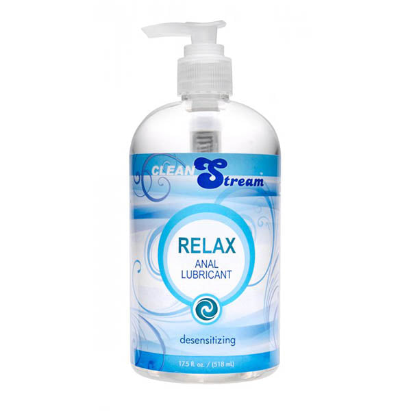 CleanStream Relax Anal Lubricant - Soothing Desensitising Formula - 518 ml (17.5 oz) Pump Bottle