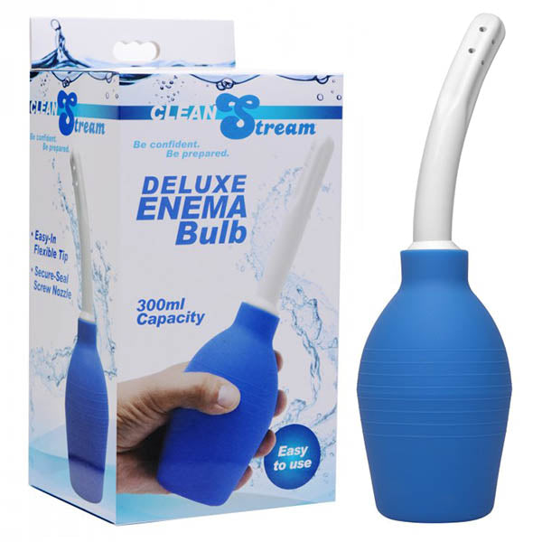 CleanStream Deluxe Enema Bulb - Unisex Douche in Refreshing Blue (Body-Safe, Easy-to-Use)
