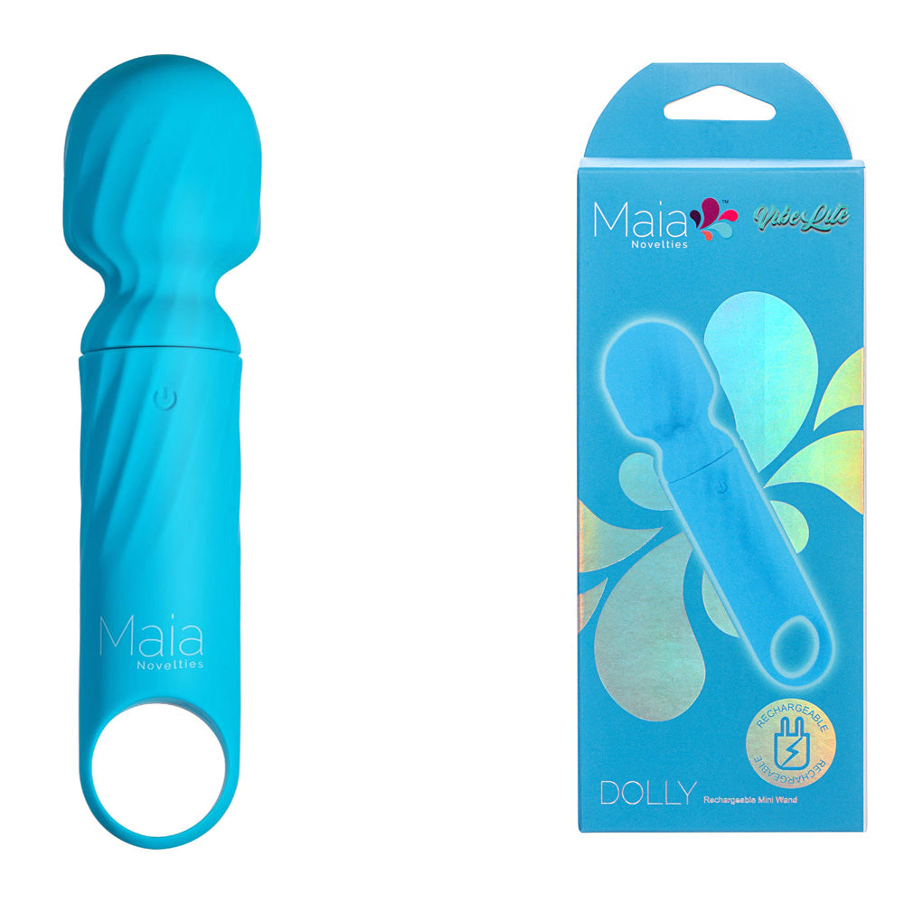 Maia DOLLY - Blue - Compact 12.7 cm USB Rechargeable Body Massage Wand