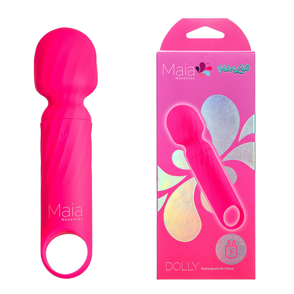 Maia DOLLY - USB Rechargeable Massage Wand in Pink - 12.7 cm Body-Safe Wellness Tool