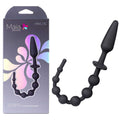 Maia SORRA - Body-Safe Black Anal Plug with Beads for Enhanced Pleasure (Non-Toxic, 10 cm)