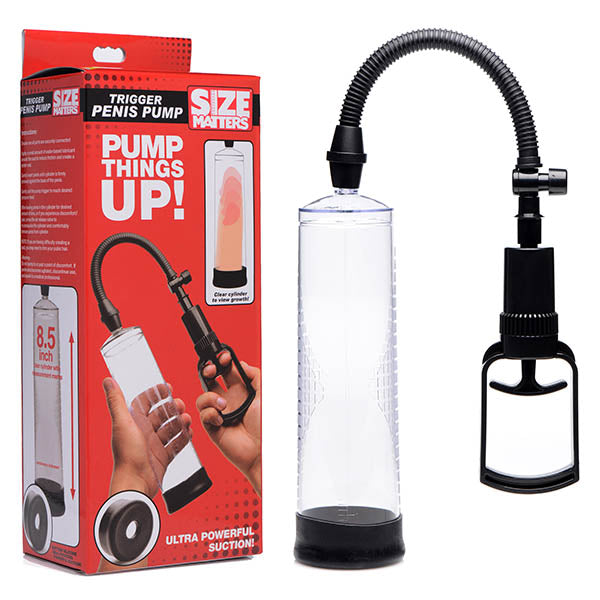 Size Matters Body-Safe Clear Penis Pump – Adjustable Suction for Enhanced Performance (Easy Grip, 20 cm)