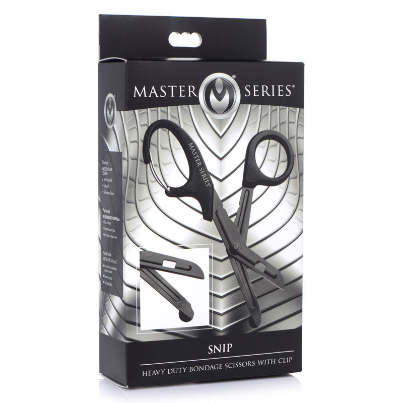 Master Series Heavy-Duty Bondage Scissors - Black, Durable & Safe for Intimate Play