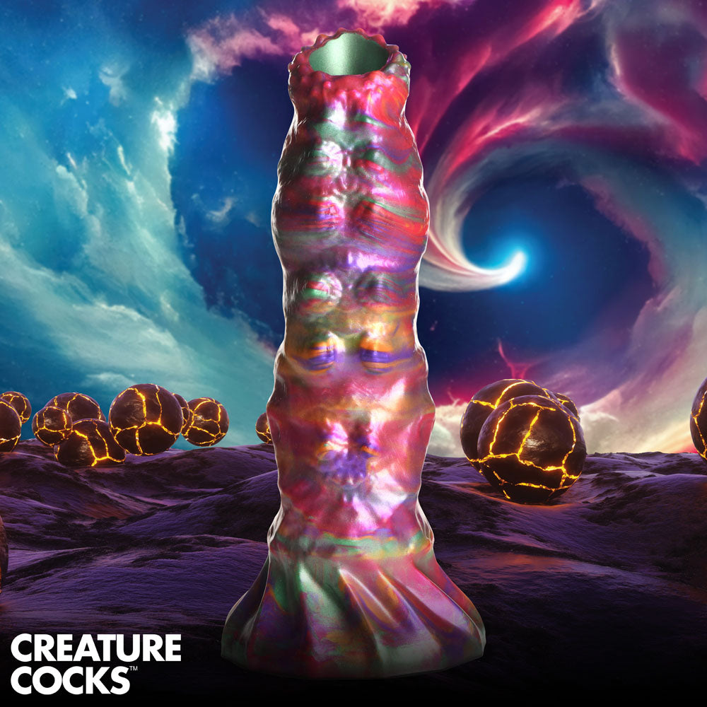 Creature Cocks Larva Fantasy Silicone Dildo – Vibrant 22.9 cm with Egg Details (Body-Safe, Gender-Neutral)