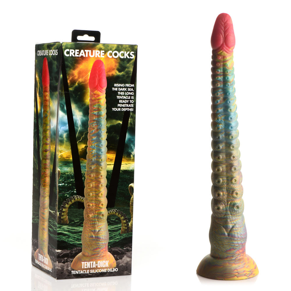 Creature Cocks Tenta-Dick - Multi-Coloured Tentacle Fantasy Dildo (32 cm, Body-Safe Silicone, Unique Design)