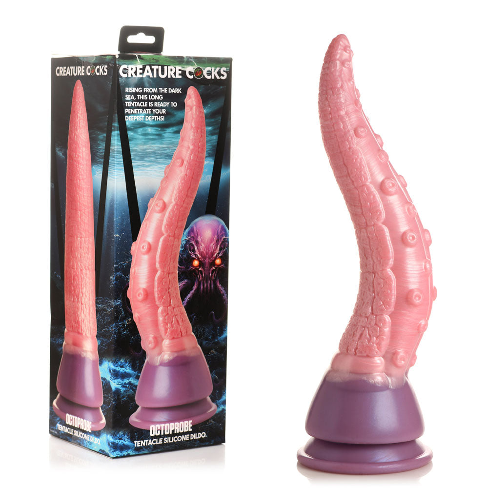 Creature Cocks Octoprobe – Pink/Purple 31 cm Tentacle-Inspired Fantasy Dildo (Body-Safe, USB Rechargeable)