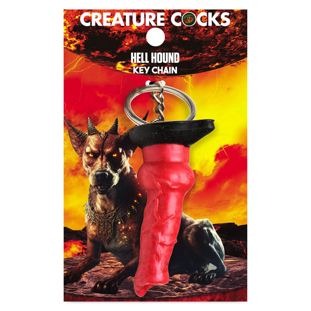Creature Cocks Hell-Hound Keychain - Fantasy Novelty Dildo Keyring for Adult Collectors