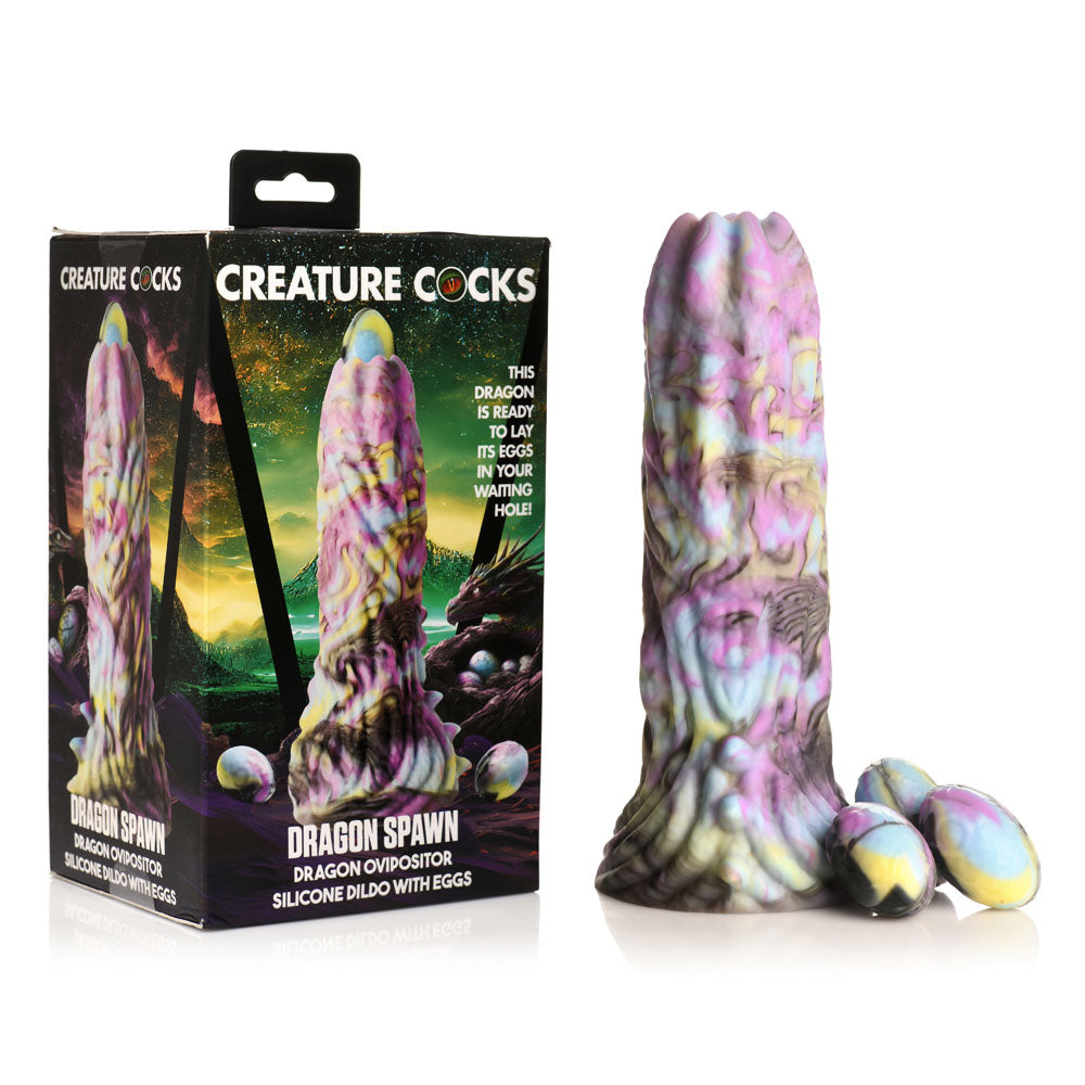 Creature Cocks Dragon Spawn - Colorful 18.5 cm Ovipositor Fantasy Dildo for Intense Pleasure