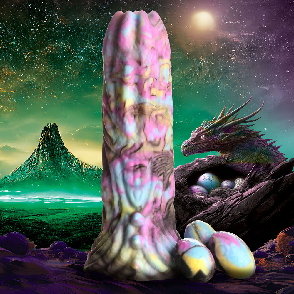 Creature Cocks Dragon Spawn - Colorful 18.5 cm Ovipositor Fantasy Dildo for Intense Pleasure