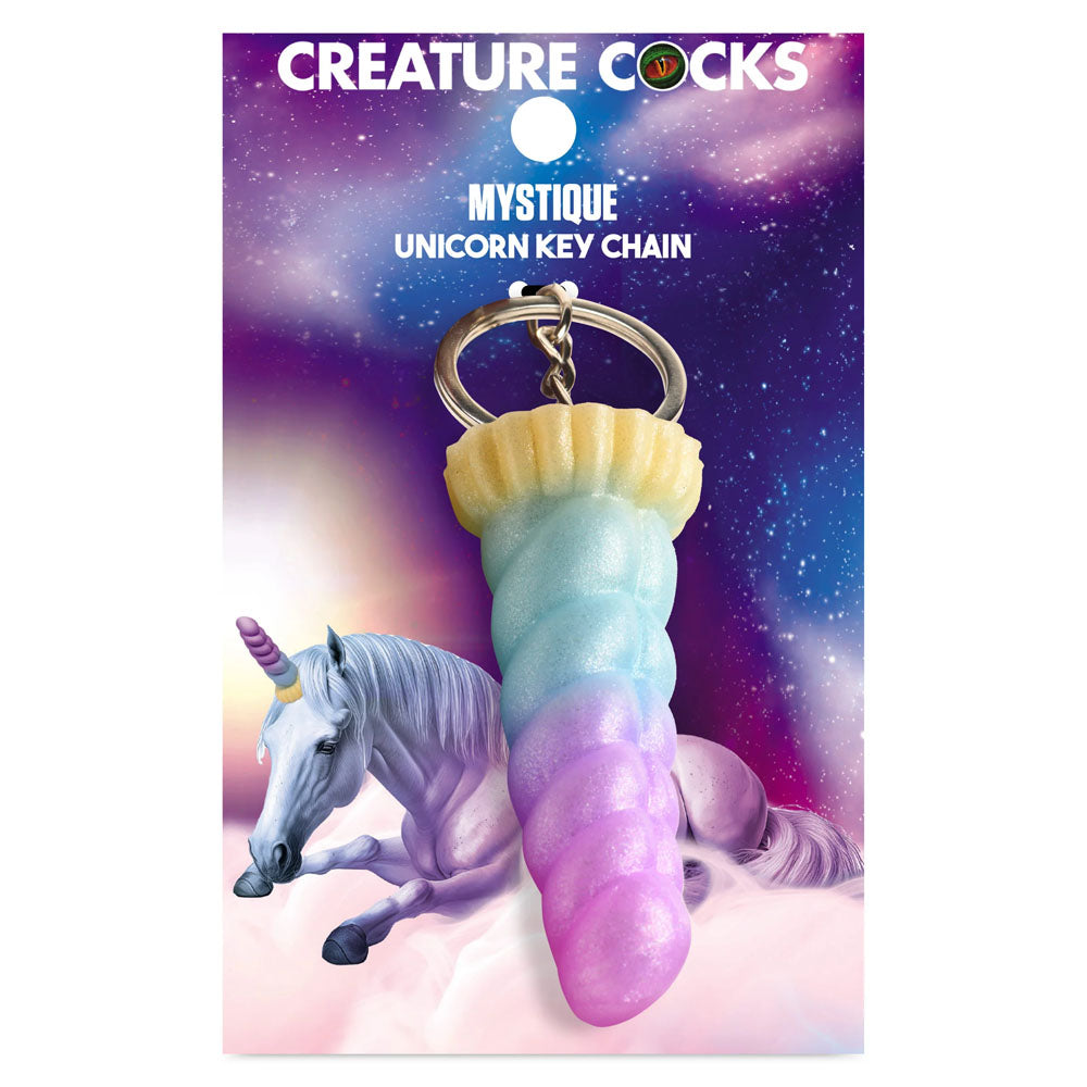 Creature Cocks Mystique Unicorn Keychain – Fantasy Novelty Dildo Keyring for Fun and Whimsy