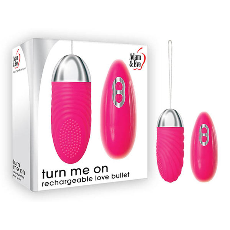 Adam & Eve Rechargeable Love Bullet Vibrator - Pink (8.9 cm, USB Rechargeable with Remote Control)