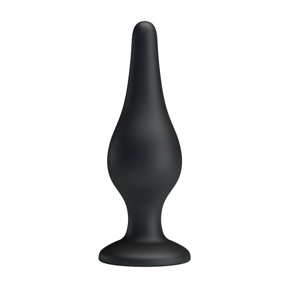 Party Up JEFFREY Body-Safe Silicone Butt Plug – Black (14 cm, Ergonomic Design, USB Rechargeable)