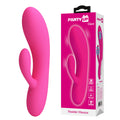 Party Up CLARE Flexible Vibe - USB Rechargeable Rabbit Vibrator - 16.9 cm - Gender-Neutral Pink Design