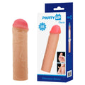 Party Up OSCAR Flesh 1-Inch Penis Extender Sleeve - Body-Safe and Comfortable Fit for Enhanced Pleasure