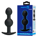Party Up JAMES Body-Safe Silicone Anal Bead Plug – Black 10.4 cm (USB Rechargeable, Wellness-Approved)