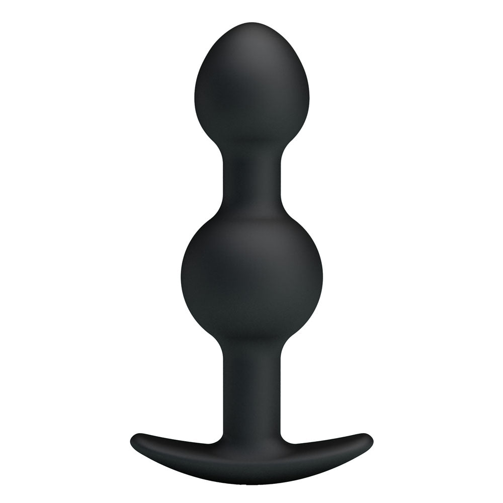 Party Up JAMES Body-Safe Silicone Anal Bead Plug – Black 10.4 cm (USB Rechargeable, Wellness-Approved)