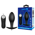 Party Up JASON Remote-Controlled Vibrating Anal Plug – Black 8.5 cm Body-Safe Butt Plug for Enhanced Pleasure