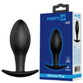 Party Up JEFF Body-Safe Silicone Butt Plug - Black 8.5 cm (USB Rechargeable, Wellness Focused)