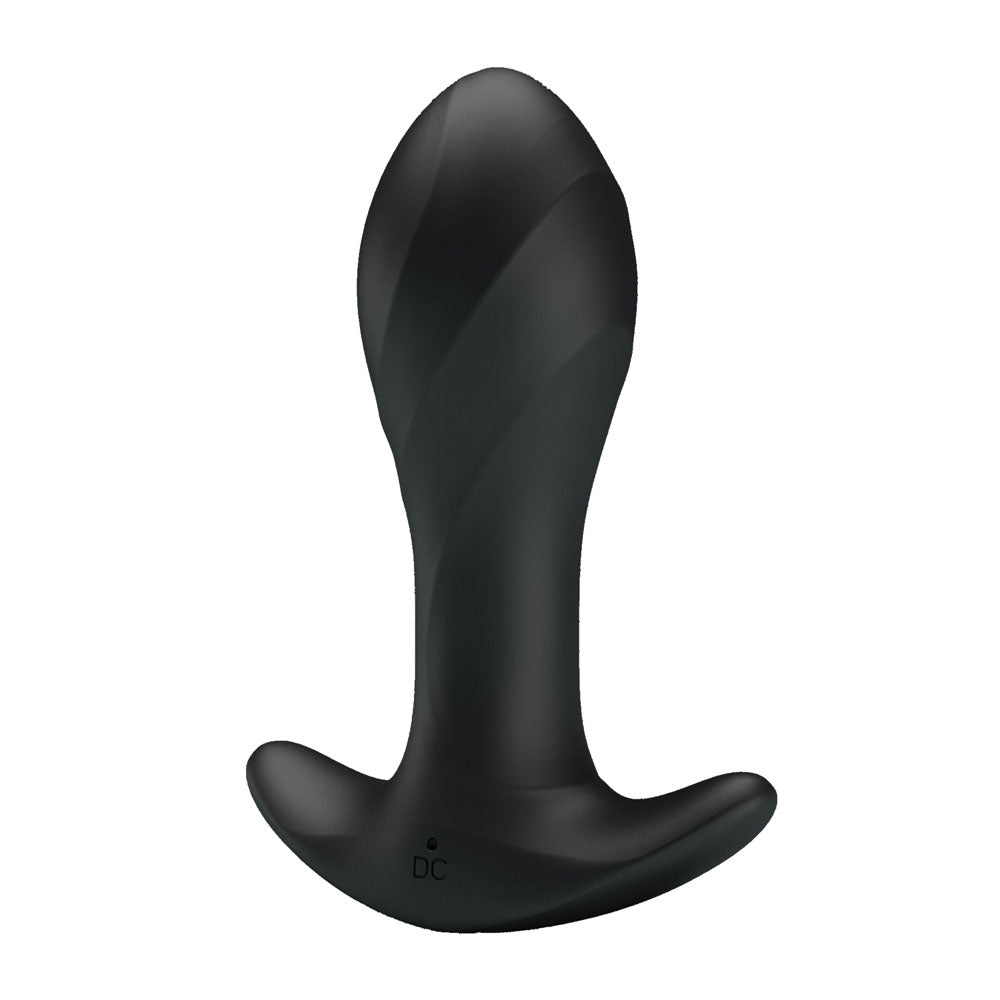 Party Up KEITH Body-Safe Vibrating Butt Plug - 10.5 cm USB Rechargeable in Classic Black