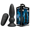 MR PLAY Rechargeable Powerful Vibrating Anal Plug - 12.5 cm Black Remote-Controlled Wellness Toy