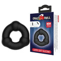 CRAZY BULL Body-Safe Beaded Cock Ring - Black (Enhance Pleasure, Adjustable Fit)