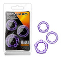 Stay Hard Beaded Cockrings - Comfortable and Stimulating Set of 3 Sizes
