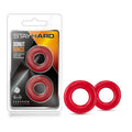 Stay Hard Body-Safe Silicone Donut Rings – Red Cock Ring Set (2 Pack, Enhances Performance)