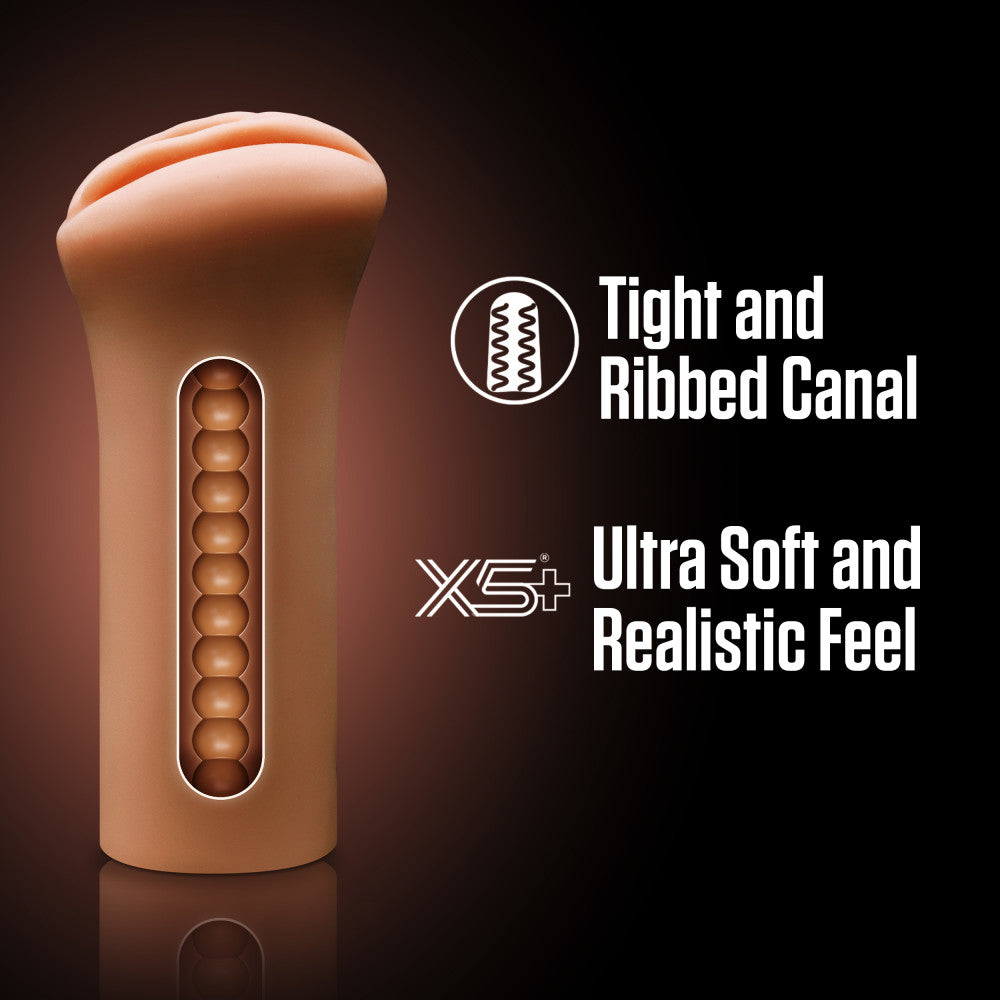 EnLust - Molly - Body-Safe Tan Vagina Stroker for Enhanced Pleasure (Discreet, Ergonomic Design)