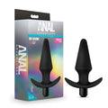 Anal Adventures Platinum Vibrating Butt Plug - Black 12.7 cm (5 inches) - Body-Safe, USB Rechargeable Pleasure Toy