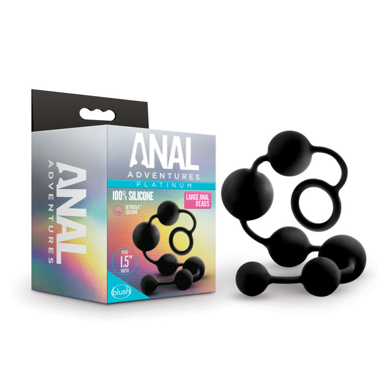 Large Platinum Silicone Anal Beads for Comfortable Exploration
