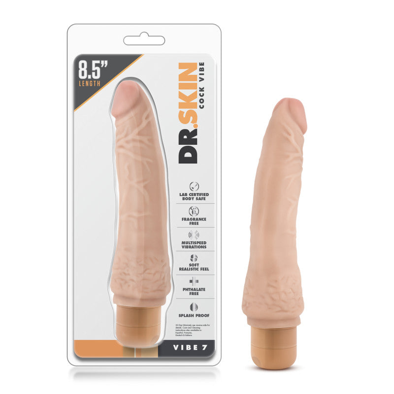Dr. Skin Cock Vibe 7 - 8.5'' Realistic Vibrating Dong