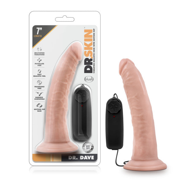 Dr. Skin Dr. Dave 7'' Vibrating Dong for Pleasure