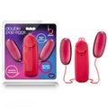 B Yours Dual Vibrating Eggs - Cerise Pink Body-Safe Silicone Pleasure Set (USB Rechargeable, 20 cm)