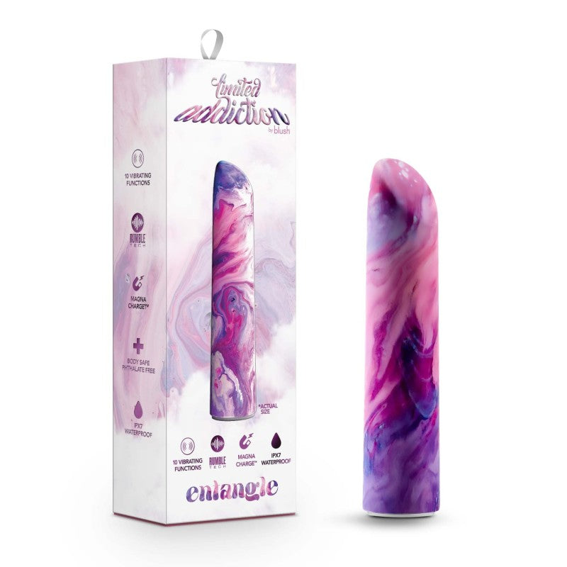 Limited Addiction Entangle - USB Rechargeable Power Bullet Vibe - Lilac (10.2 cm, Body-Safe Silicone)