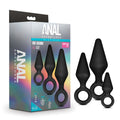Platinum Anal Loop Plug Set - Black Silicone Butt Plugs (3 Sizes, Body-Safe, Perfect for All)