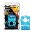 Stay Hard Rechargeable Blue Vibrating Cock Ring for Couples