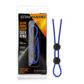 Stay Hard - Adjustable Silicone Double Loop Cock Ring for Enhanced Performance - Blue