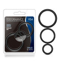 Performance VS4 Premium Body-Safe Silicone Cock Rings – Set of 3 Sizes (Black, Durable & Comfortable)