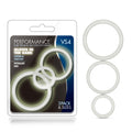 Performance VS4 Glow In The Dark Silicone Cock Rings - 3 Sizes Set