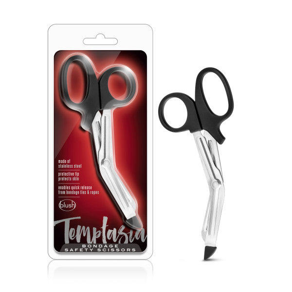Temptasia Bondage Safety Scissors - Premium Black Safety Shears for Secure Play