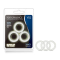 Performance VS2 Glow-in-the-Dark Silicone Cock Rings - Small Size, Set of 3 - Body-Safe and Durable