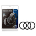 Performance VS1 Premium Body-Safe Silicone Cock Rings – Medium Black Set of 3 (Durable, Comfortable Fit)