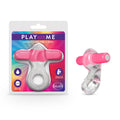 Play With Me Delight Vibrating C-Ring for Couples - Clear/Pink